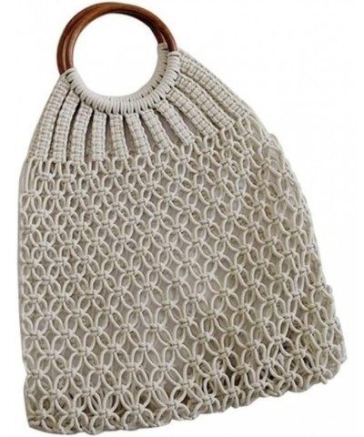 Straw Bag Summer Straw Beach Bag Cotton Woven Handbag Summer Women Rattan Handle Beach Bag Woven Straw Bags Women (Color : On...