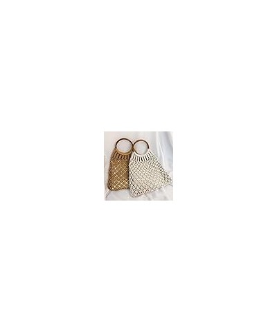 Straw Bag Summer Straw Beach Bag Cotton Woven Handbag Summer Women Rattan Handle Beach Bag Woven Straw Bags Women (Color : On...