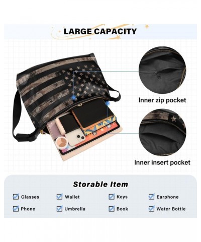 American Flag Desert Camouflage Women's Leather Hobo Handbag Shoulder Bag Crossbody Casual Large Tote Bag Purse $17.48 Totes