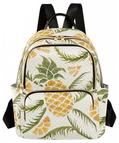 Sliced Pineapple Fashion Travel Backpack for Women Multi Pockets Lightweight Purse for Women-S Multicolor Small $13.64 Backpacks