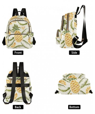 Sliced Pineapple Fashion Travel Backpack for Women Multi Pockets Lightweight Purse for Women-S Multicolor Small $13.64 Backpacks