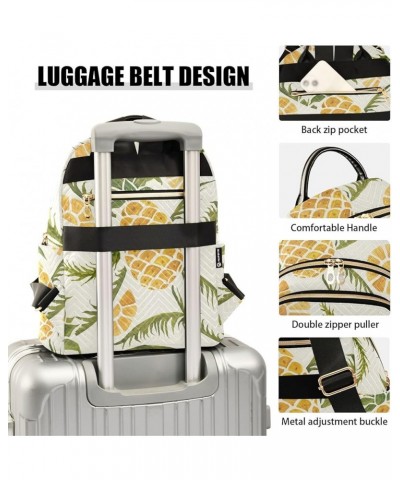 Sliced Pineapple Fashion Travel Backpack for Women Multi Pockets Lightweight Purse for Women-S Multicolor Small $13.64 Backpacks