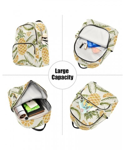 Sliced Pineapple Fashion Travel Backpack for Women Multi Pockets Lightweight Purse for Women-S Multicolor Small $13.64 Backpacks