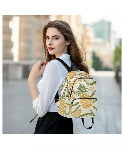 Sliced Pineapple Fashion Travel Backpack for Women Multi Pockets Lightweight Purse for Women-S Multicolor Small $13.64 Backpacks