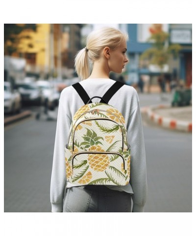 Sliced Pineapple Fashion Travel Backpack for Women Multi Pockets Lightweight Purse for Women-S Multicolor Small $13.64 Backpacks