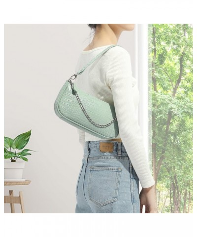 Small Purse for Women, Retro Classic Tote HandBag Shoulder Bags Clutch Purse Light Green $10.34 Shoulder Bags