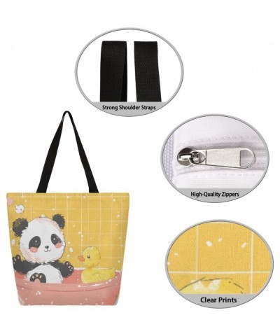 Adorable Animal-Themed Canvas Handbag - Lightweight and Stylish $10.81 Totes