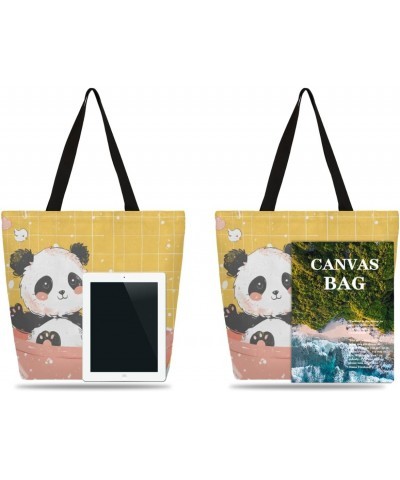 Adorable Animal-Themed Canvas Handbag - Lightweight and Stylish $10.81 Totes