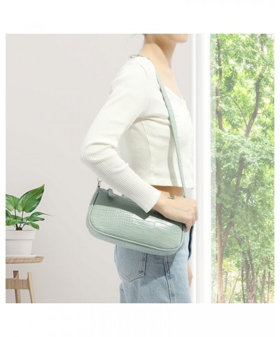 Small Purse for Women, Retro Classic Tote HandBag Shoulder Bags Clutch Purse Light Green $10.34 Shoulder Bags