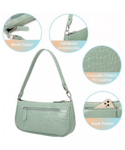 Small Purse for Women, Retro Classic Tote HandBag Shoulder Bags Clutch Purse Light Green $10.34 Shoulder Bags