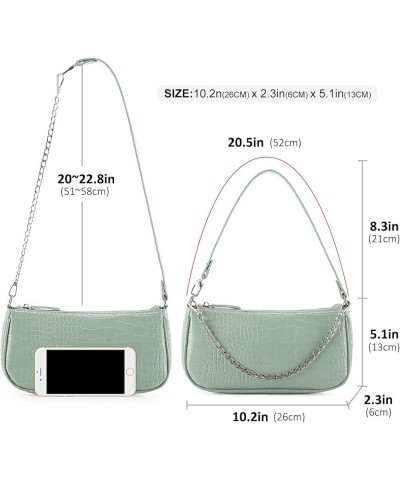 Small Purse for Women, Retro Classic Tote HandBag Shoulder Bags Clutch Purse Light Green $10.34 Shoulder Bags