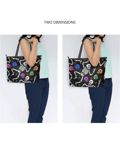 Tropical Flamingo Women Fashion Handbags Wallet Tote Bag Shoulder Bag Tote Top Handle Skeletons Dancing Party $9.90 Totes