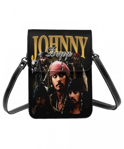 Johnny Depp Small Cell Cell Phone Purse Clutch Handbag For Womens Female $17.35 Crossbody Bags