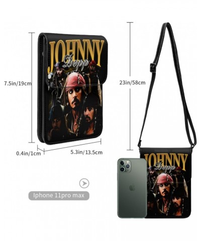 Johnny Depp Small Cell Cell Phone Purse Clutch Handbag For Womens Female $17.35 Crossbody Bags