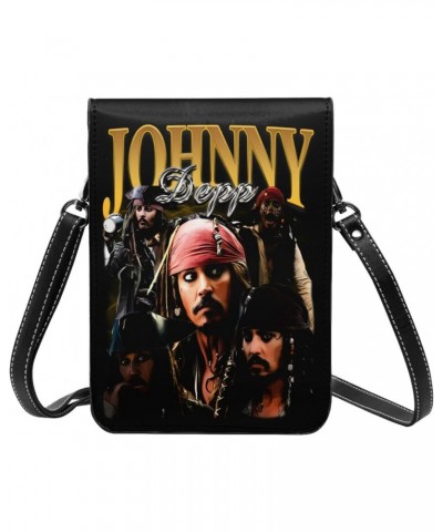 Johnny Depp Small Cell Cell Phone Purse Clutch Handbag For Womens Female $17.35 Crossbody Bags