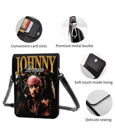 Johnny Depp Small Cell Cell Phone Purse Clutch Handbag For Womens Female $17.35 Crossbody Bags