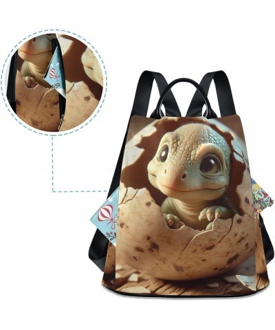 Dinosaur Riding a Bike Backpack Purse for Women Anti Theft Back Zipper Fashion Casual Travel Bag Newborn Dinosaur $18.44 Back...