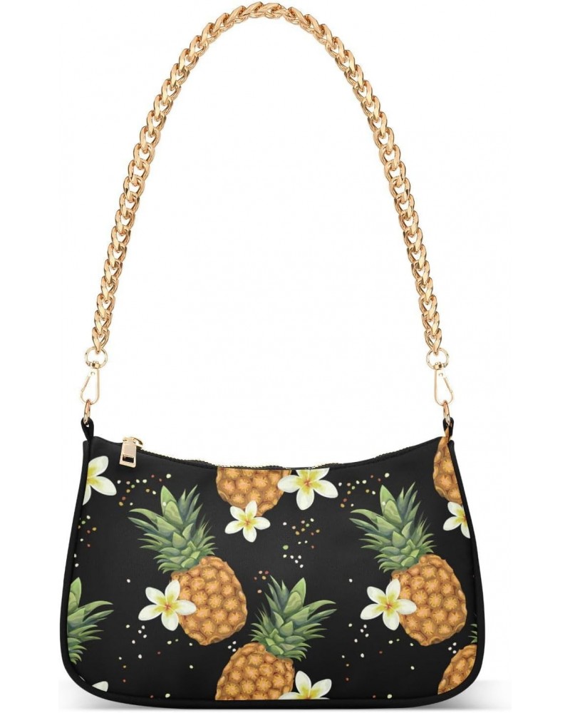 Shoulder Bag Frangipani Pineapple Women Clutch Handbag Shoulder Purch Boho Bag Date Chain Bag Tote Bag Spring Holiday Birthda...