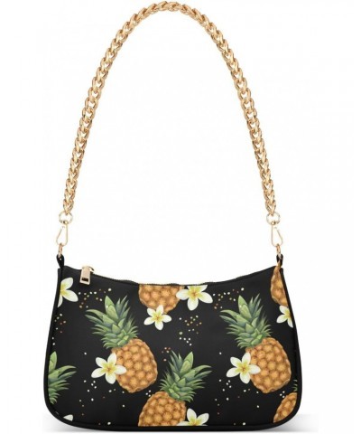 Shoulder Bag Frangipani Pineapple Women Clutch Handbag Shoulder Purch Boho Bag Date Chain Bag Tote Bag Spring Holiday Birthda...