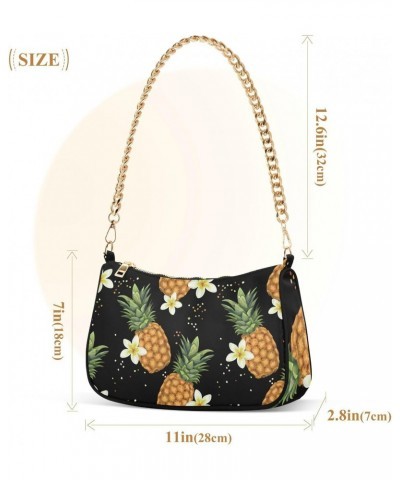 Shoulder Bag Frangipani Pineapple Women Clutch Handbag Shoulder Purch Boho Bag Date Chain Bag Tote Bag Spring Holiday Birthda...