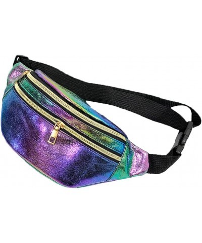 Women's Laser Waist Bags Fashion Chest Bag Outdoor Sports Fanny Pack-Yellow Multicolor 1 $20.38 Totes