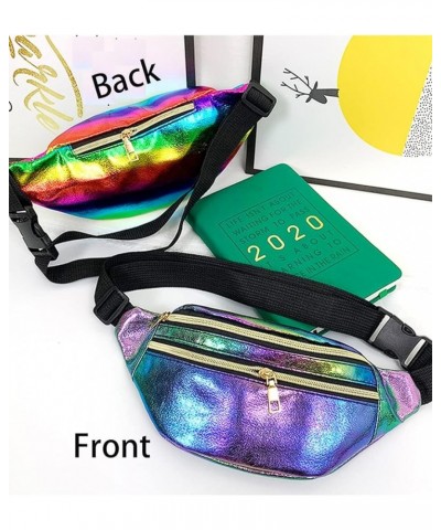 Women's Laser Waist Bags Fashion Chest Bag Outdoor Sports Fanny Pack-Yellow Multicolor 1 $20.38 Totes