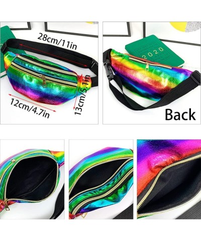 Women's Laser Waist Bags Fashion Chest Bag Outdoor Sports Fanny Pack-Yellow Multicolor 1 $20.38 Totes