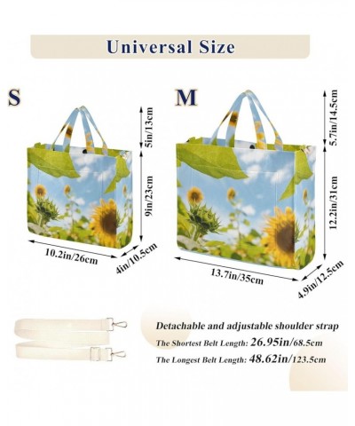 Sunflower Against Sunny Sky Series Women's Tote Handbags Top Handle Satchel Shoulder Bag Crossbody Bag S $19.46 Totes