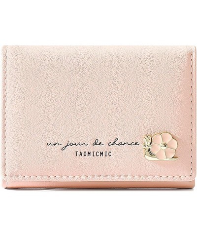 Note 8 Phone Case Wallet Women Folding Wallet Fashion Flower Student Tri Fold Short Clip Wallet (Beige, One Size) Pink One Si...