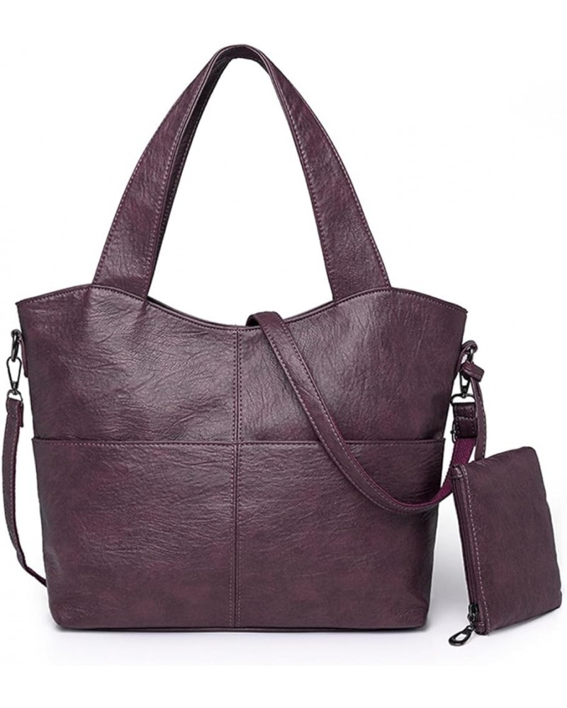 Waterproof Crossbody Bag for Women PU Leather Multi Pockets Shoulder Bag Lightweight Handbag Purse Travel Satchel Purple $32....