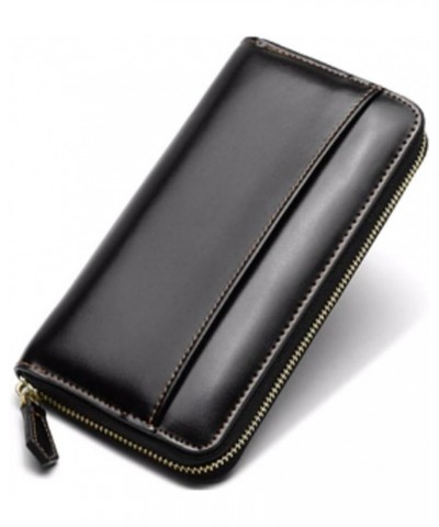 Women's Money Clips Business Wallets Genuine Leather Card Cases Handbags Money Bags Coin Purses 7.7Inch (Size : Brown) Black ...