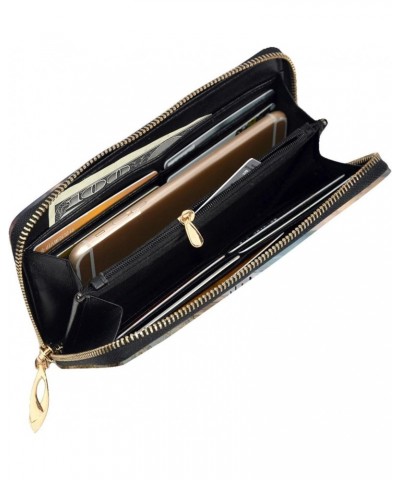 Leather Clutch Wallet Cell Phone Purse Fashion Wristlet Handbag For Women Men-Netherland Sundown Seaside $31.09 Wristlets