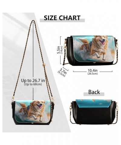 Cat Holding Meat Women's Crossbody Handbags, PU Leather Flap Crossbody Bags, Women's Shoulder Handbag Purse Style06 $17.20 Cr...