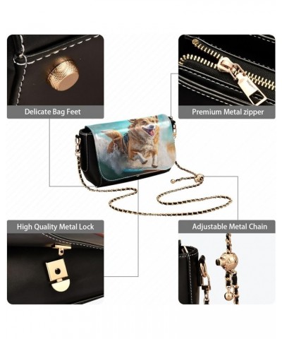 Cat Holding Meat Women's Crossbody Handbags, PU Leather Flap Crossbody Bags, Women's Shoulder Handbag Purse Style06 $17.20 Cr...