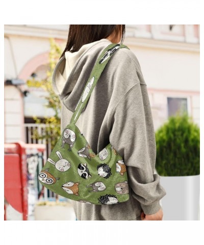 Sloth Animal Cute Single Shoulder Purses, Fur Tote Crossbody Hobo Handbag Cute Wild Animals $11.12 Hobo Bags