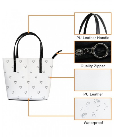 Fashionable women's handbag tote bag, Doodle Heartprinted shoulder bag is light and durable $25.99 Shoulder Bags