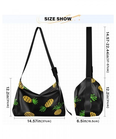 Pineapple Nature Gourmet 4670009 Large Shoulder Bag, Hobo Bags for Women Men Soft PU Leather Crossbody Purse,FT1O122 $16.23 C...