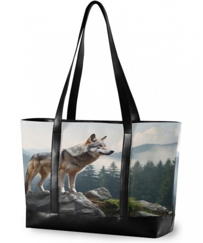 Wolf Tote Bag for Women Big Capacity Shoulder Bag Fashion Shoulder Handbag Hobo Bags for Office Travel Gift $20.64 Totes