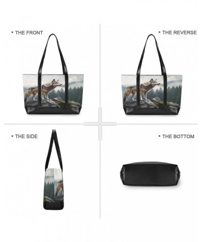 Wolf Tote Bag for Women Big Capacity Shoulder Bag Fashion Shoulder Handbag Hobo Bags for Office Travel Gift $20.64 Totes