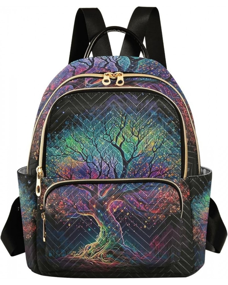 Small Backpack for Women Travel Bag Colorful Tree Daypack Purse Fashion Shoulder Bag Rucksack Medium B969 $10.40 Backpacks