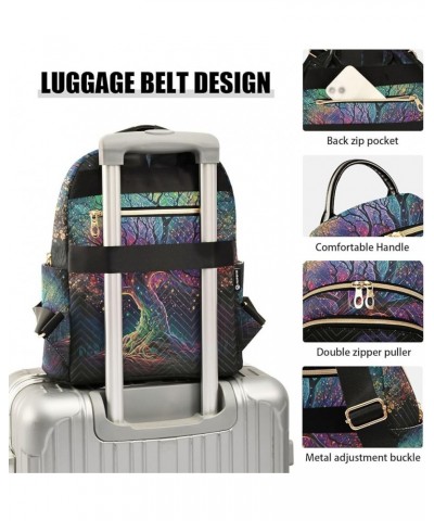 Small Backpack for Women Travel Bag Colorful Tree Daypack Purse Fashion Shoulder Bag Rucksack Medium B969 $10.40 Backpacks