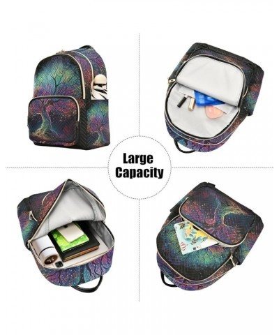 Small Backpack for Women Travel Bag Colorful Tree Daypack Purse Fashion Shoulder Bag Rucksack Medium B969 $10.40 Backpacks