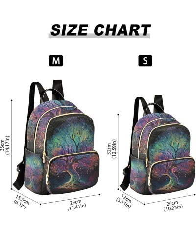 Small Backpack for Women Travel Bag Colorful Tree Daypack Purse Fashion Shoulder Bag Rucksack Medium B969 $10.40 Backpacks