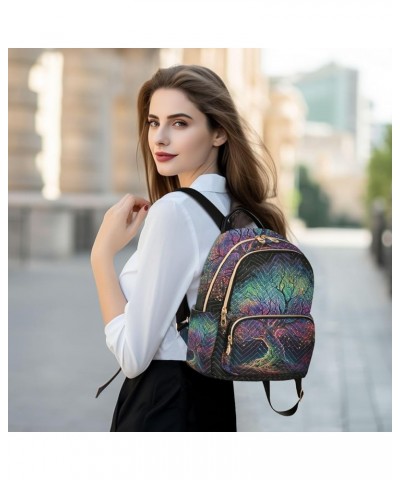 Small Backpack for Women Travel Bag Colorful Tree Daypack Purse Fashion Shoulder Bag Rucksack Medium B969 $10.40 Backpacks