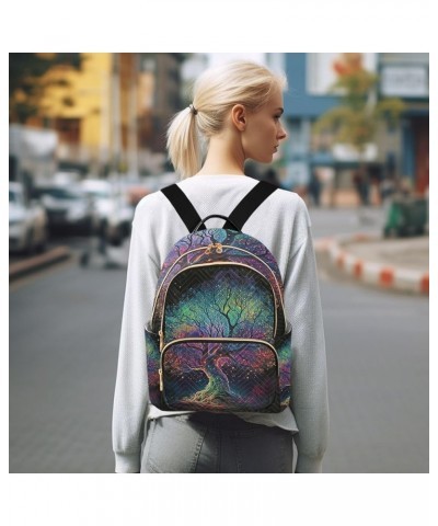 Small Backpack for Women Travel Bag Colorful Tree Daypack Purse Fashion Shoulder Bag Rucksack Medium B969 $10.40 Backpacks