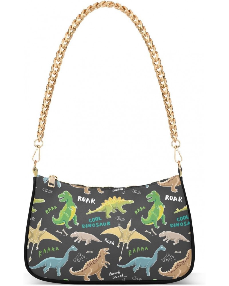 Shoulder Bag Roar Dino Cool Wild Women Clutch Handbag Shoulder Purch Date Chain Bag Tote Bag Spring Holiday Birthday Gift for...