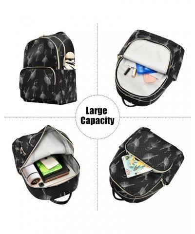 Ballerinas Pattern Backpack Purse for Women, Anti Theft Backpack Lightweight Small Travel Backpack Shoulder Bag Small(11.41''...