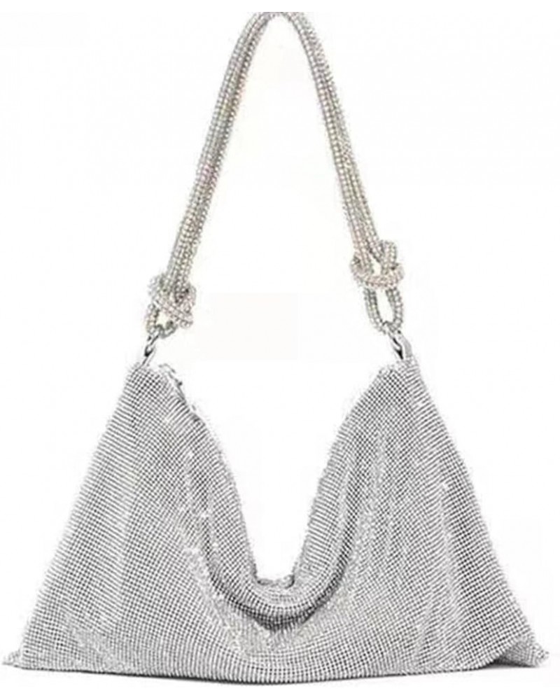 Women's rhinestone knotted shoulder bag elegant shiny evening bag hobo bag, suitable for wedding prom party Club Baise 1 $26....