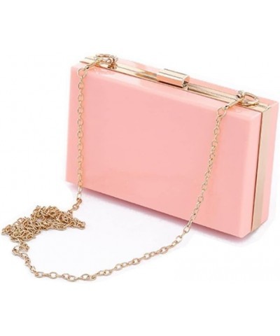 Women Evening Clutch Chain Bag Transparent Acrylic Shoulder Bags Purse-TS Purple Pink $19.93 Evening Bags