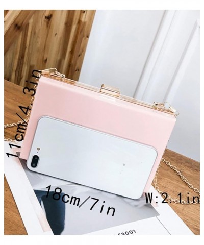 Women Evening Clutch Chain Bag Transparent Acrylic Shoulder Bags Purse-TS Purple Pink $19.93 Evening Bags